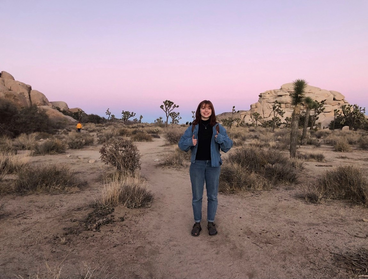 Abby Daniel in desert